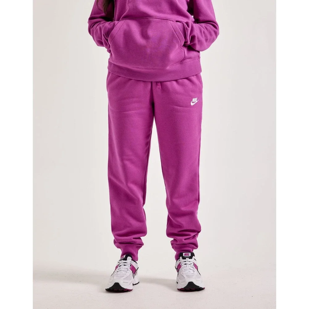 Nike Magenta Pink Nike Club Fleece Mid-Rise Jogger Sweatpants Size Medium